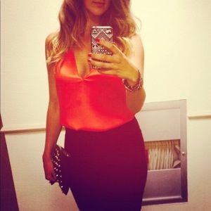 Red/Coral Top from the brand “Bebe”